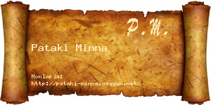 Pataki Minna névjegykártya